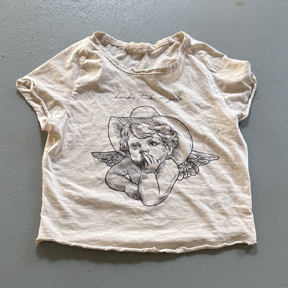 Altered State Baby Cropped Tee Honky Tonk Angel - Y2K